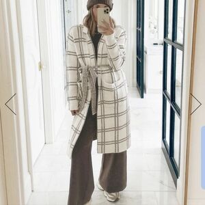 Splendid x Cella Jane Plaid Coatigan. Small. Never Worn.